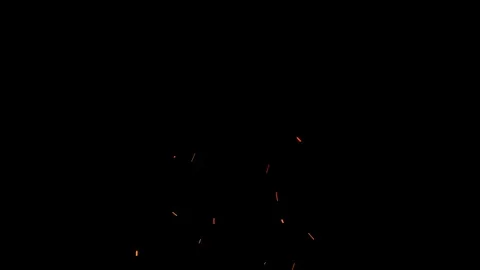 Flying Up Fire Sparks Rare Stock Footage 103846121