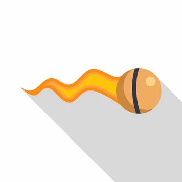 Flying fireball vector icon representing speed or power Stock Illustration