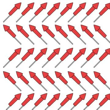 Flying firecracker pattern background Stock Illustration