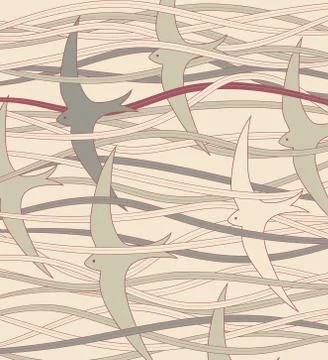Flying fish design Stock Illustration