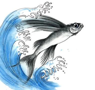 Flying fish Stock-Illustration