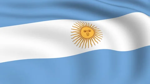 Flying flag of argentina | looped | Stock Footage