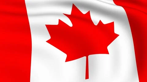 Flying flag of canada | looped | Stock Footage 8658051