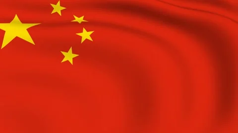 Flying flag of china | looped | Stock Footage 8658066