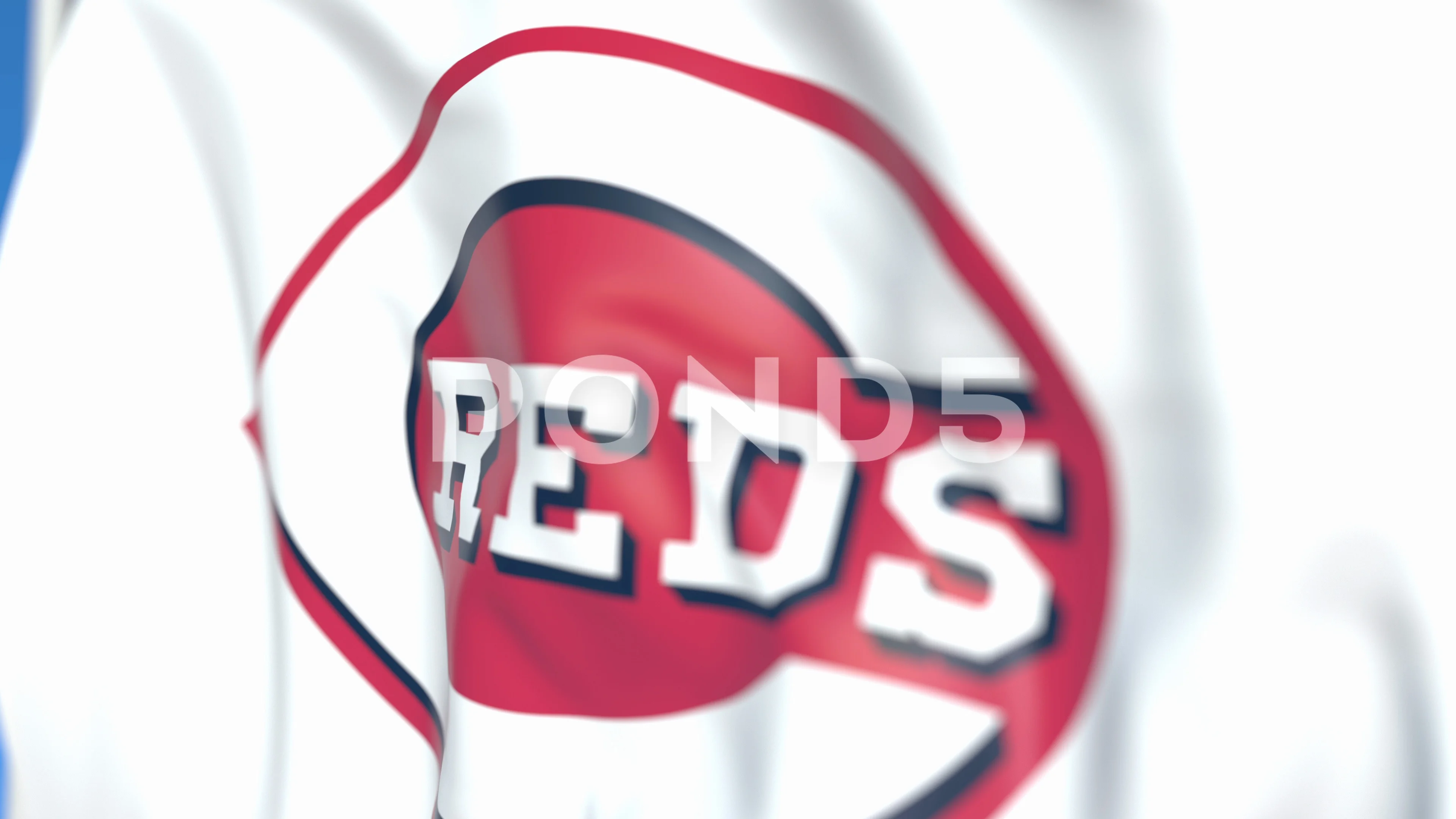 Cincinnati Reds flag, american professio, Stock Video