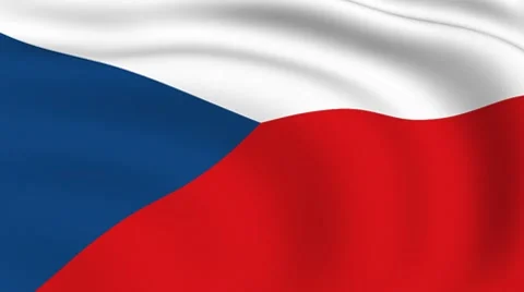 Flying flag of czech republic | looped | Stock Footage