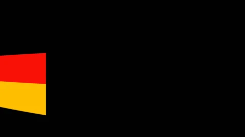 Flying flag of the Germany Stock Footage 87946747