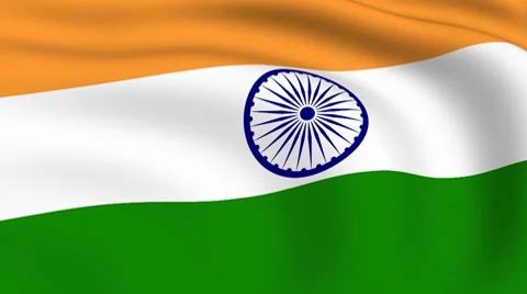 Flying flag of india | looped | Stock Footage 8658218
