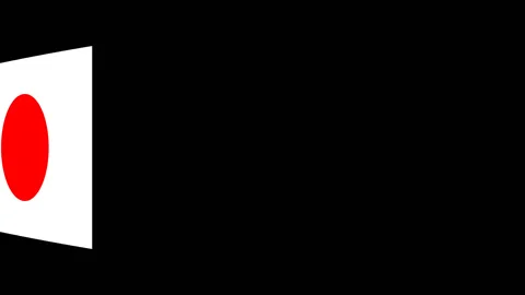 Flying flag of the Japan Stock Footage 88117907