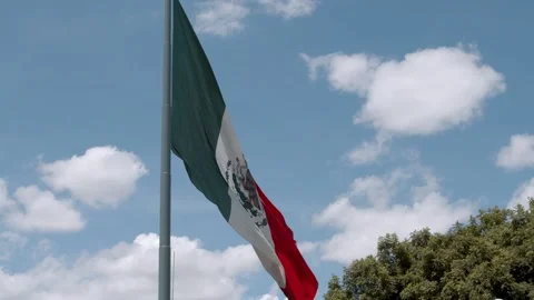 Flying Flag, Mexico Stock Footage 139242126