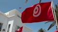 Flying flag of Tunisia in front of the administrative building. Sousse, Tunisia HD Footage