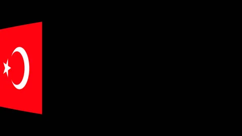 Flying flag of the Turkey Stock Footage 88169771