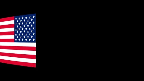 Flying flag of the United States Stock Footage 82338997