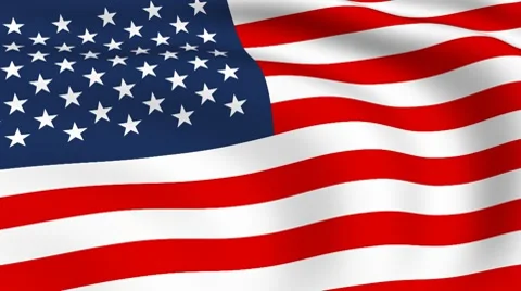 Flying flag of united states | looped | Stock Footage