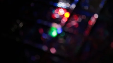 Flying flashes and stripes of light in different colors Stock Footage 106586112