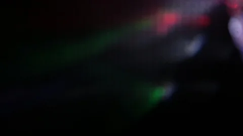 Flying flashes and stripes of light in different colors Stock Footage 106586736