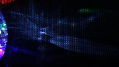 Flying flashes and stripes of light in different colors Stock Footage 106587218