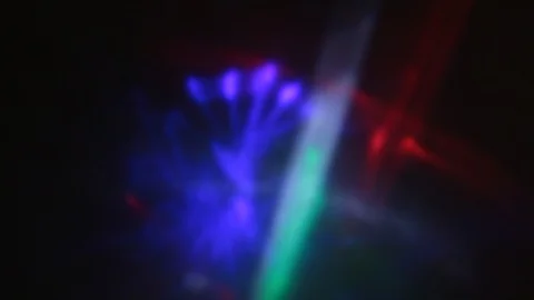 Flying flashes and stripes of light in different colors Stock-Footage 107469869