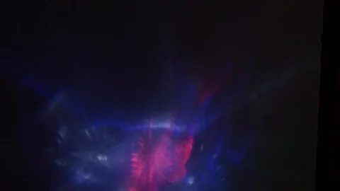 Flying flashes and stripes of light in different colors Stock-Footage 107469872