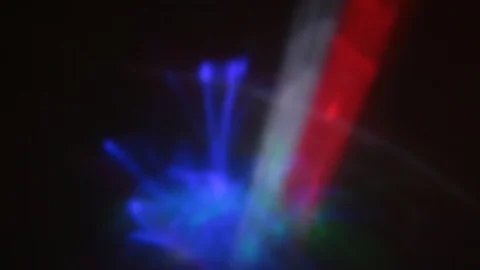 Flying flashes and stripes of light in different colors Stock-Footage 107469914