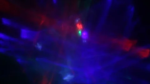 Flying flashes and stripes of light in different colors Stock-Footage 107870137