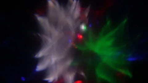 Flying flashes and stripes of light in different colors Stock-Footage 107870254