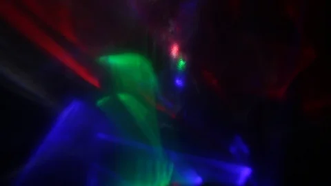 Flying flashes and stripes of light in different colors Stock-Footage 107870294