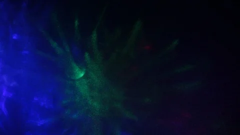 Flying flashes and stripes of light in different colors Stock Footage 112256799