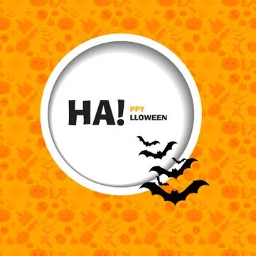 Flying flock of bats Stock Illustration