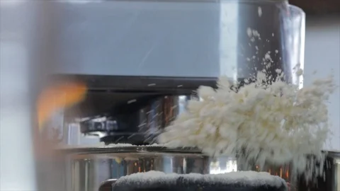 Flying Flour Kitchen Machine Closeup 動画素材 99163867
