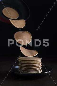 Flying food. Stock Photos
