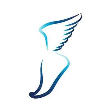 Flying foot Illustrazione stock