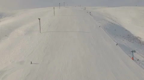 Flying up from the foot of the slopes Stock Footage 59590671