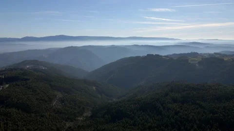 Flying forward through green mountains Stock Footage 195830238