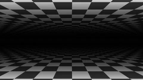 Flying Forwards Inside a Simple Pair of 2d Checked Planes With Soft Bounce Video stock 139717967