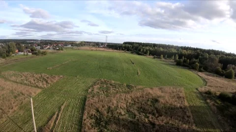 Flying on an fpv drone behind a horse, a girl on a horse Stock Footage 166833959