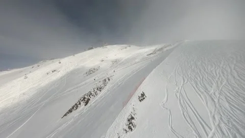 Flying on an FPV drone in the mountains Stock Footage 234379830