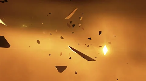 Flying fragments of gold. Stock Footage 22564553