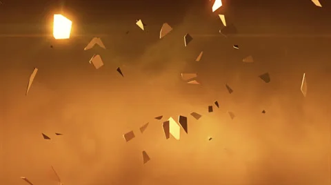Flying fragments of gold. Stock Footage 22565799