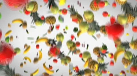 Flying Fresh food background Stock Footage 63471292