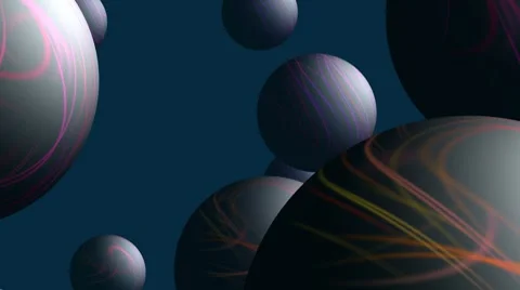 Flying full-spheres Stock Footage 8760945