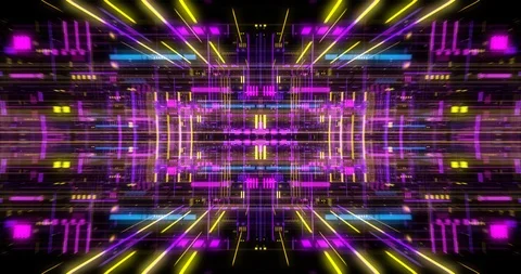 Flying futuristic central processing unit.  loop / 3D render Stock Footage 117075113