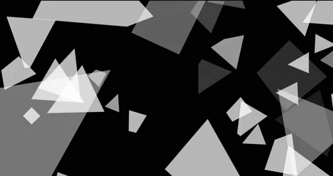 Flying geometric shapes, triangles and squares. Broken geometric shapes Stock Footage 149212981