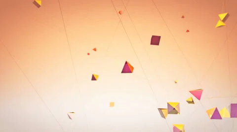 Flying geometrical shapes Stock Footage 41885923