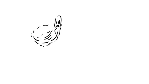 Flying ghost. Hand drawn cartoon 2d anim... | Stock Video | Pond5