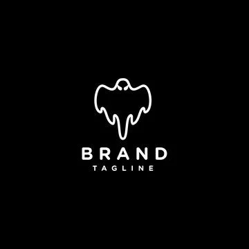 Flying Ghost Logo Design Stock Illustration