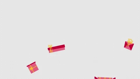 Flying gift boxes. 2D animation video. Stock Footage 250145410