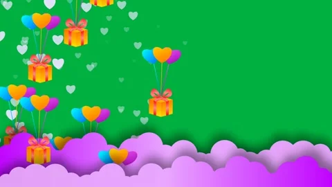 Flying gifts on pink cloud background Stock Footage 230169817