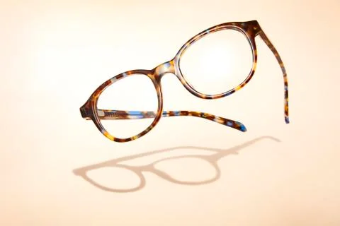 Flying glasses Stock Photos