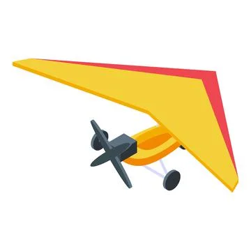 Flying glider icon, isometric style イラスト素材